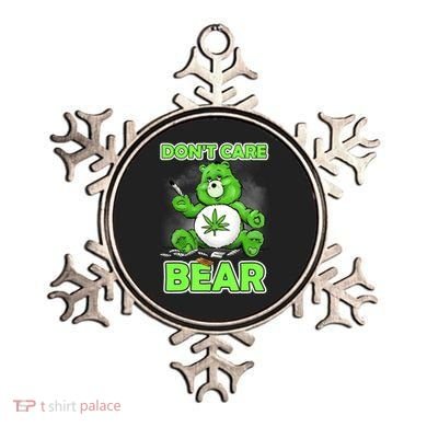 Dont Care Bear Smoking Weed Cannabis Marijuana 4 20 Stoner Gift 2 Ornament