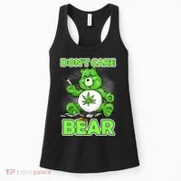 Dont Care Bear Smoking Weed Cannabis Marijuana 4 20 Stoner Gift 2 Women's Tank Top thumb 0