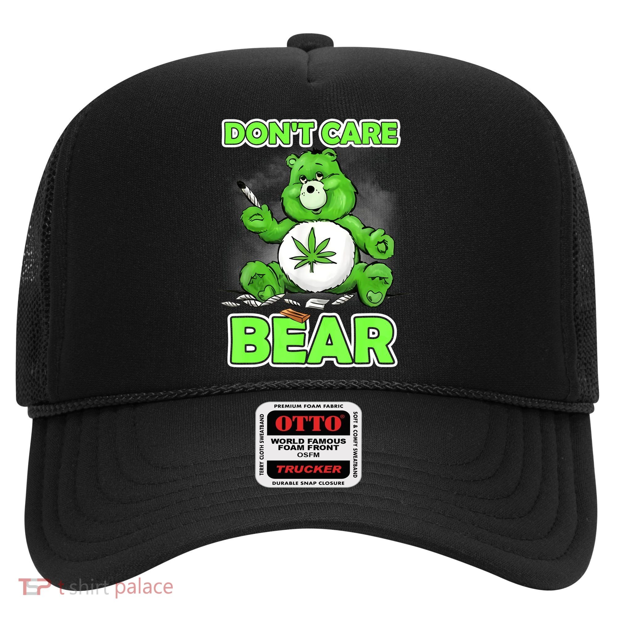 Dont Care Bear Smoking Weed Cannabis Marijuana 4 20 Stoner Gift 2 Hat