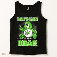 Dont Care Bear Smoking Weed Cannabis Marijuana 4 20 Stoner Gift 2 Tank Top thumb 2