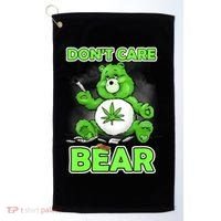 Dont Care Bear Smoking Weed Cannabis Marijuana 4 20 Stoner Gift 2 Golf Towel thumb 0