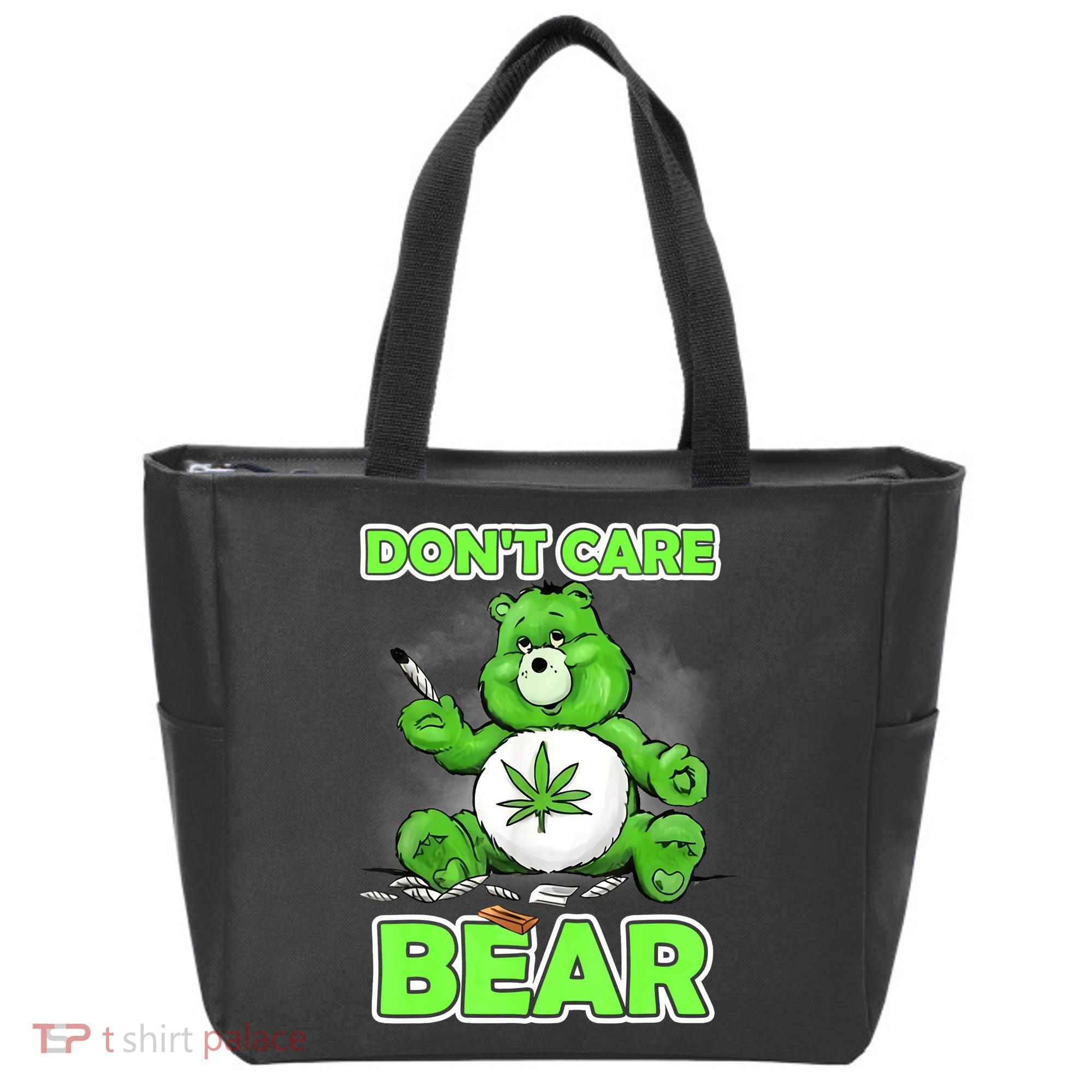 Dont Care Bear Smoking Weed Cannabis Marijuana 4 20 Stoner Gift 2 Tote Bag