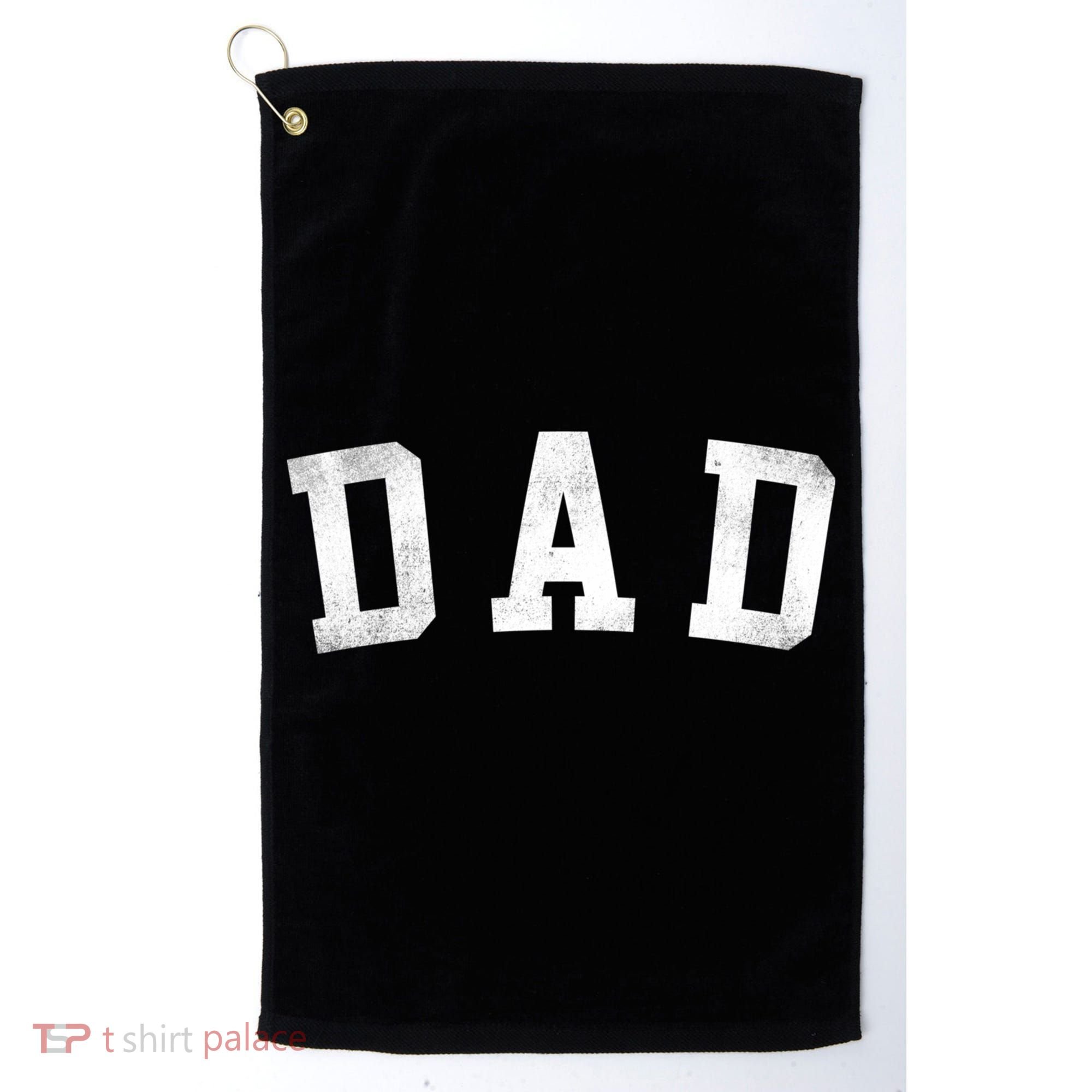 Dad Classic Bold Font FatherS Day Dad Golf Towel