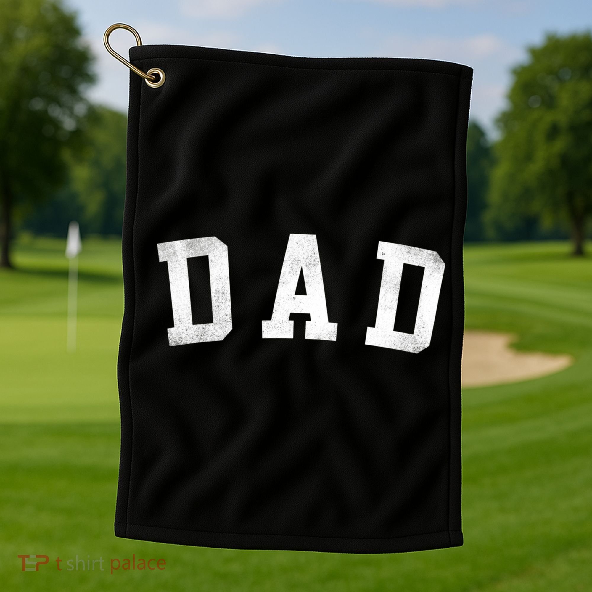 Dad Classic Bold Font FatherS Day Dad Golf Towel