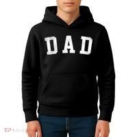 Dad Classic Bold Font FatherS Day Dad Kids Hoodie thumb 4