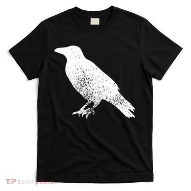 Distressed Crow Bird Print Raven Vintage Bird T-Shirt