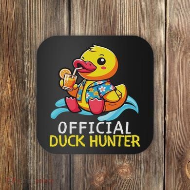 Duck Cruise Boa Funny Rubber Duck Hunting Squad Coaster