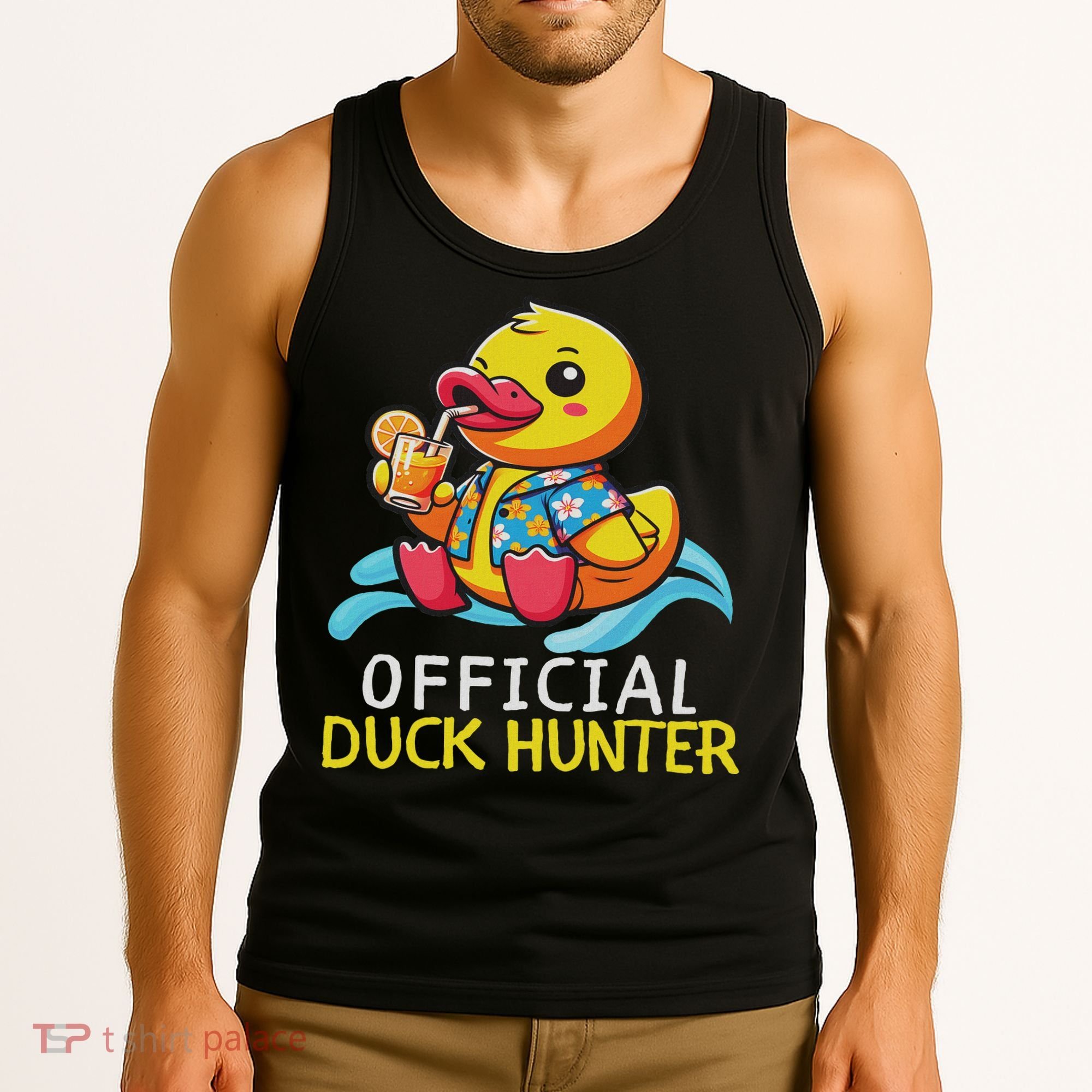 Duck Cruise Boa Funny Rubber Duck Hunting Squad Tank Top