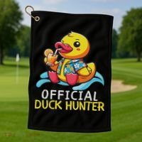 Duck Cruise Boa Funny Rubber Duck Hunting Squad Golf Towel thumb 1