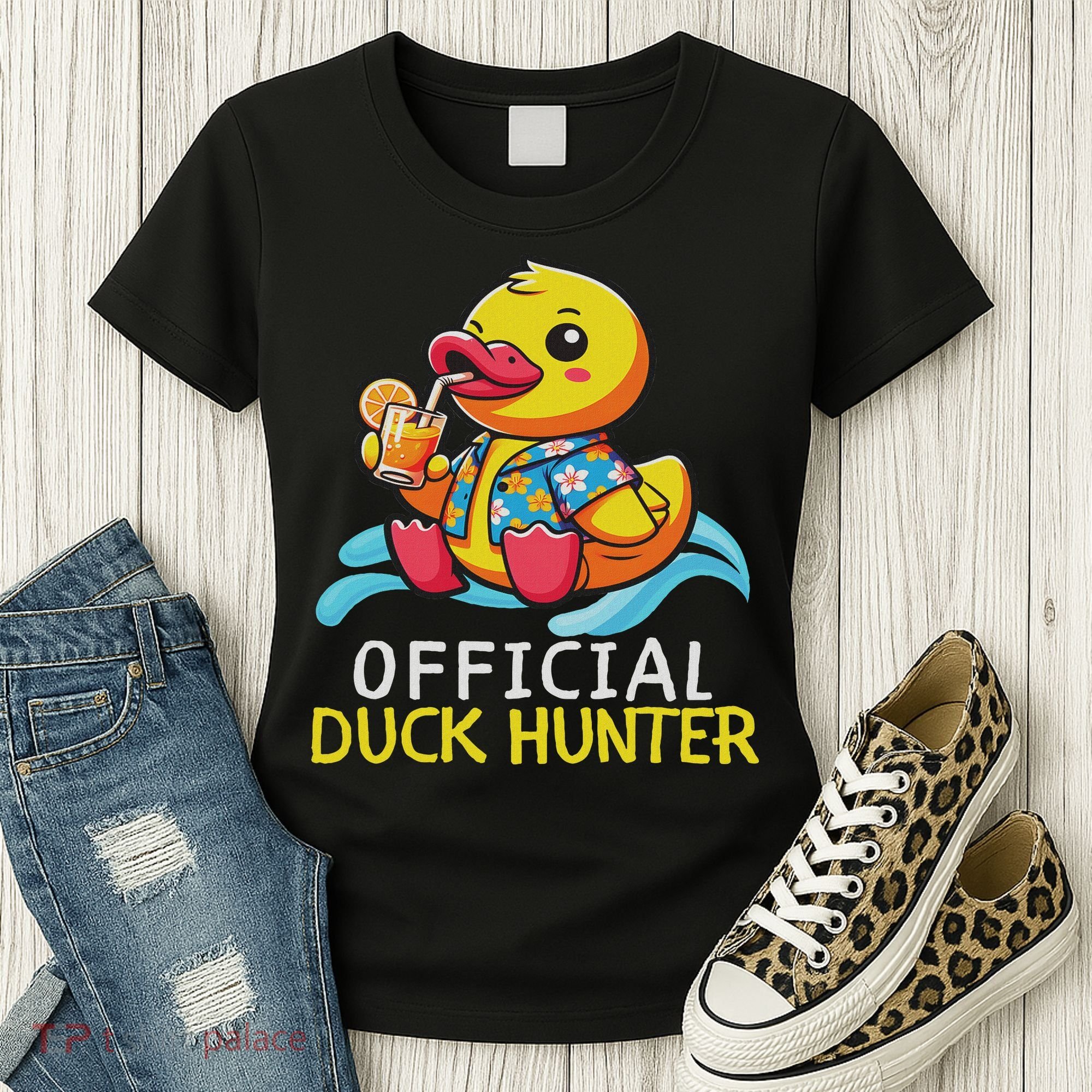 Duck Cruise Boa Funny Rubber Duck Hunting Squad Women's T-Shirt