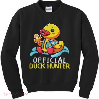 Duck Cruise Boa Funny Rubber Duck Hunting Squad Kids Sweatshirt