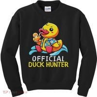 Duck Cruise Boa Funny Rubber Duck Hunting Squad Kids Sweatshirt thumb 0