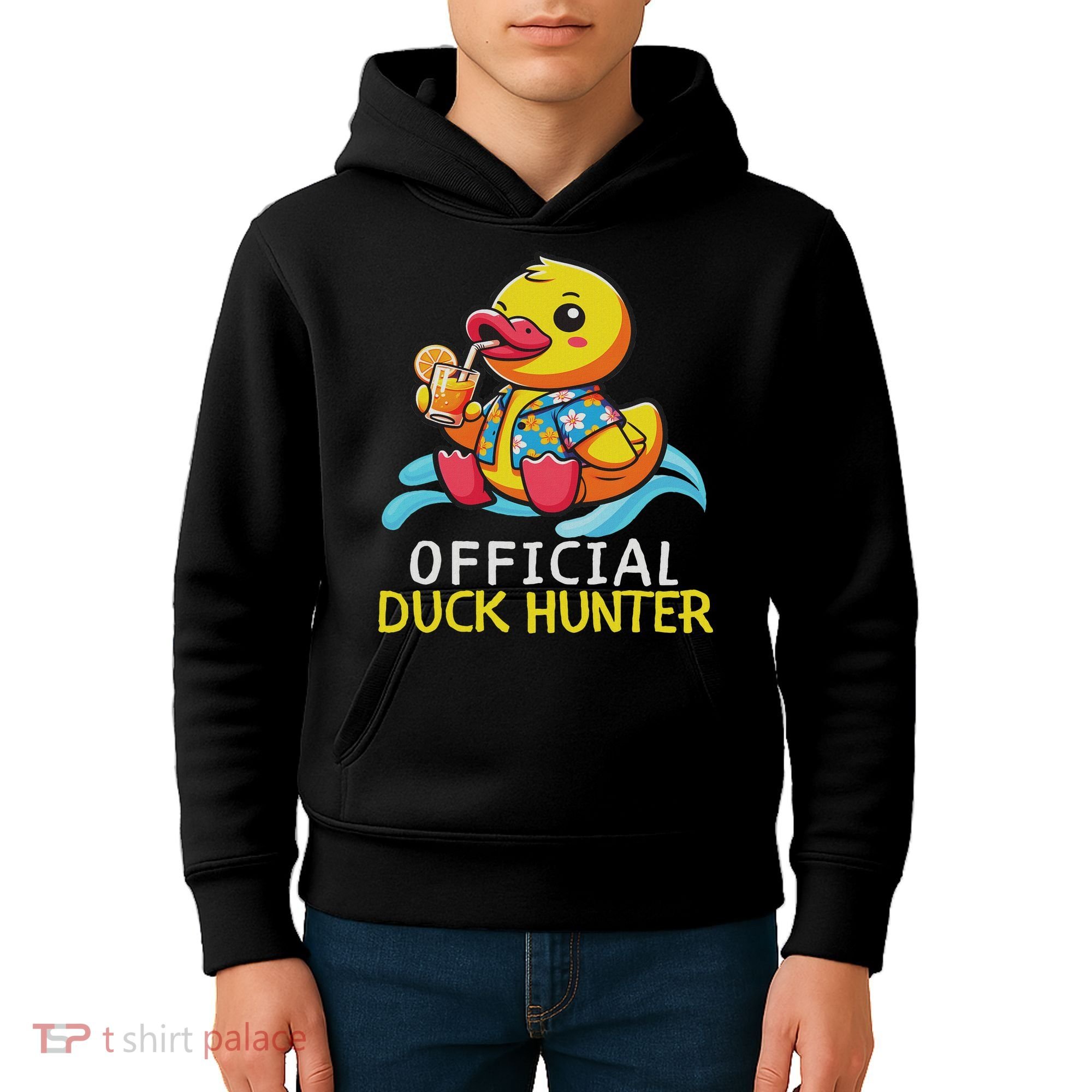 Duck Cruise Boa Funny Rubber Duck Hunting Squad Kids Hoodie