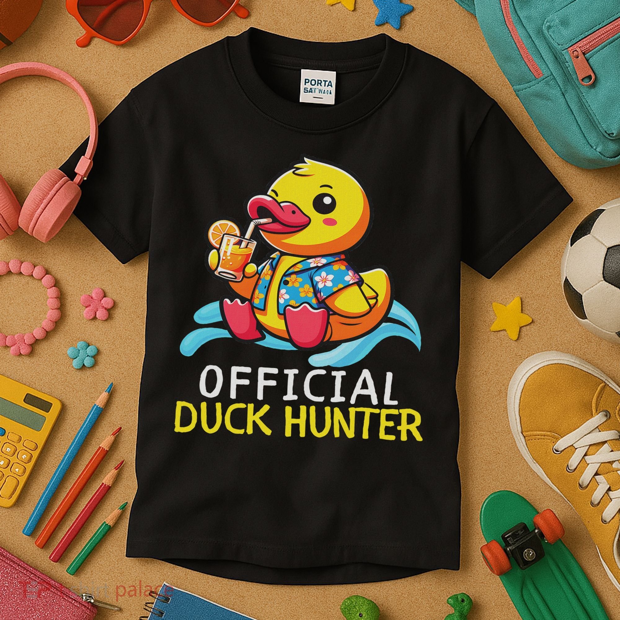 Duck Cruise Boa Funny Rubber Duck Hunting Squad Kids T-Shirt