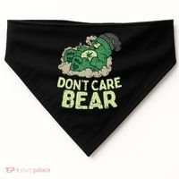 Dont Care Bear Smoking Weed Cannabis Marijuana 4 20 Stoner Gift 2 USA-Made Doggie Bandana thumb 0