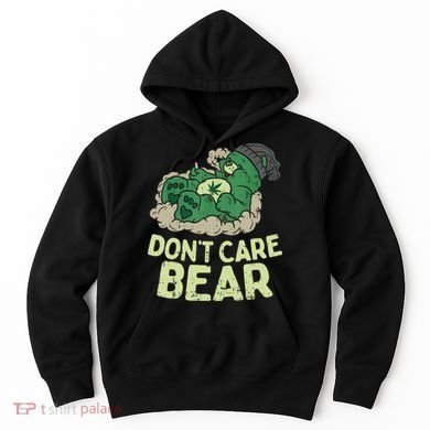 Dont Care Bear Smoking Weed Cannabis Marijuana 4 20 Stoner Gift 2 Hoodie