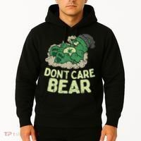 Dont Care Bear Smoking Weed Cannabis Marijuana 4 20 Stoner Gift 2 Hoodie thumb 2