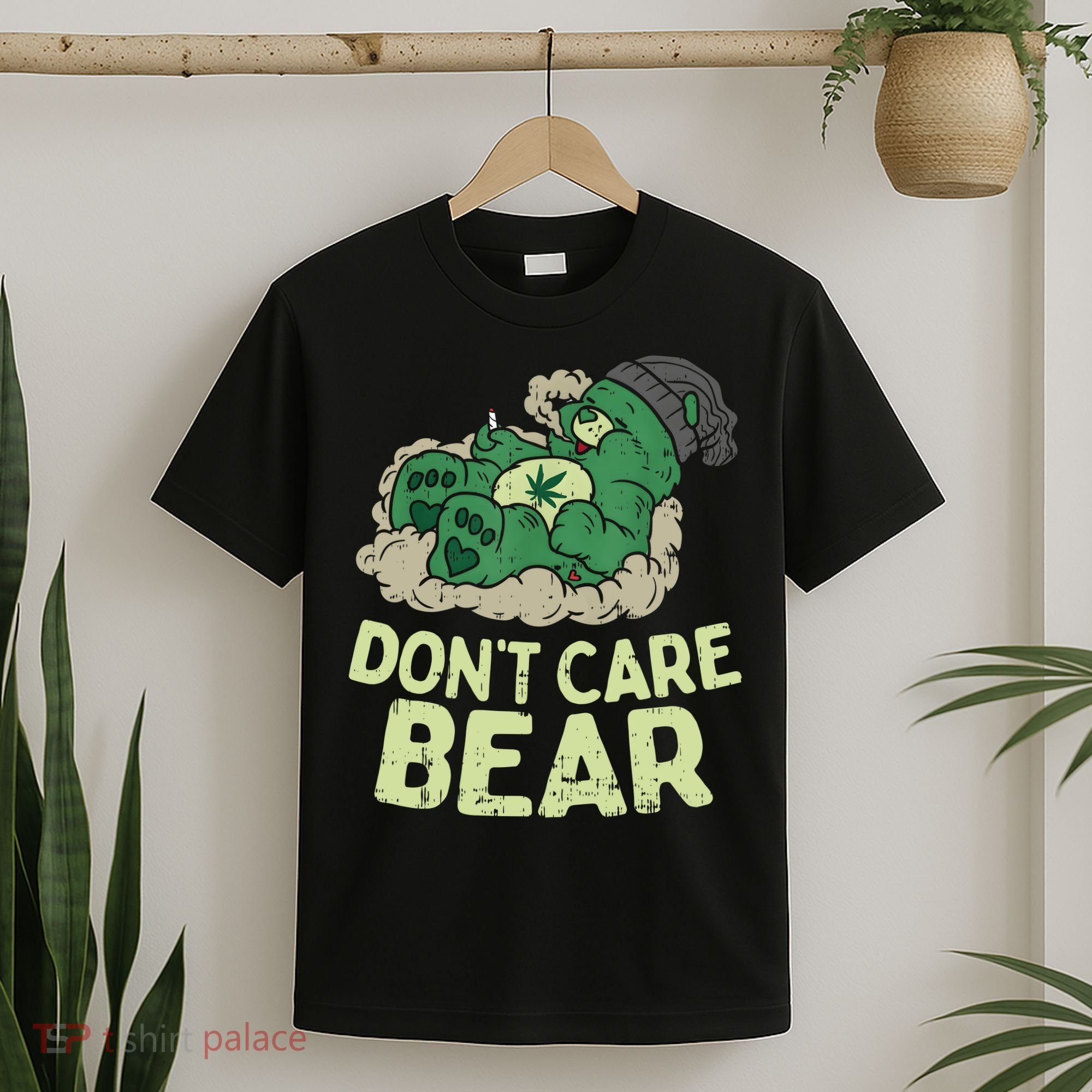 Dont Care Bear Smoking Weed Cannabis Marijuana 4 20 Stoner Gift 2 T-Shirt