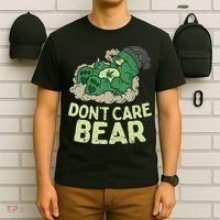 Dont Care Bear Smoking Weed Cannabis Marijuana 4 20 Stoner Gift 2 T-Shirt thumb 6