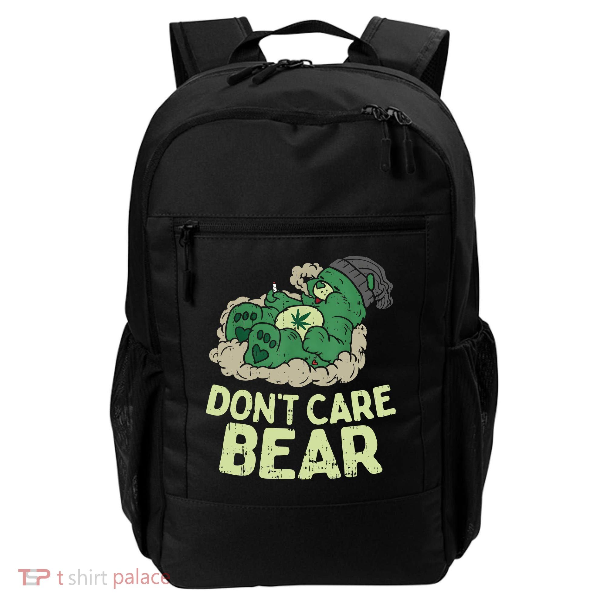 Dont Care Bear Smoking Weed Cannabis Marijuana 4 20 Stoner Gift 2 Backpack