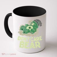 Dont Care Bear Smoking Weed Cannabis Marijuana 4 20 Stoner Gift 2 Coffee Mug thumb 0