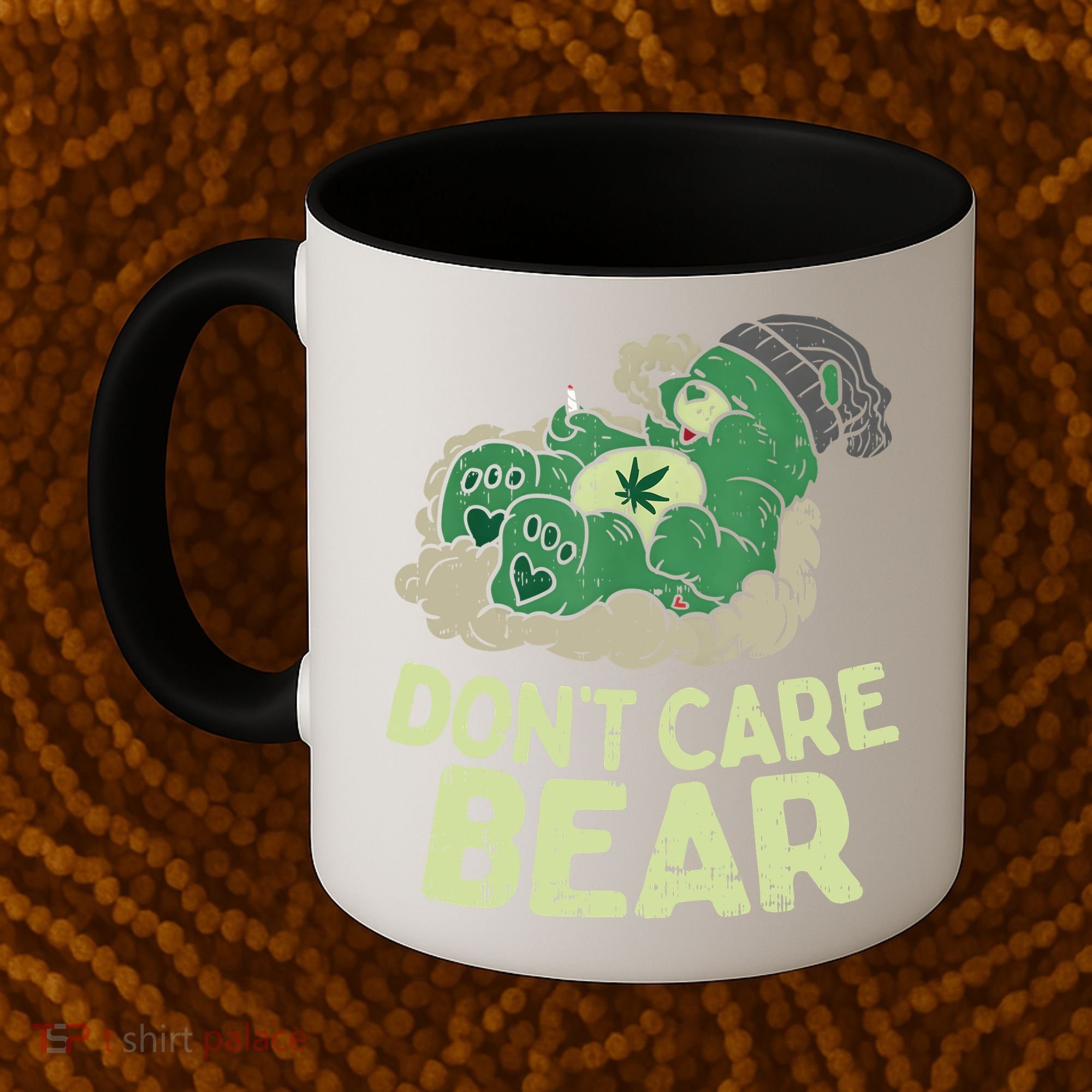 Dont Care Bear Smoking Weed Cannabis Marijuana 4 20 Stoner Gift 2 Coffee Mug