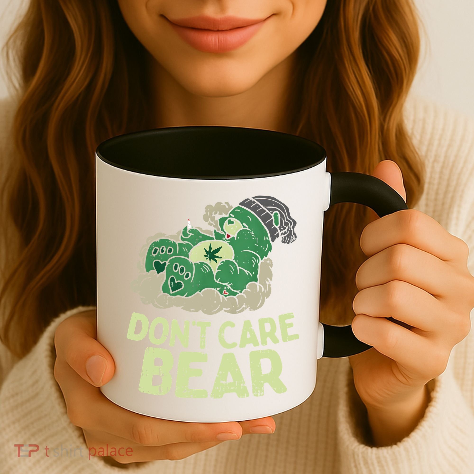 Dont Care Bear Smoking Weed Cannabis Marijuana 4 20 Stoner Gift 2 Coffee Mug