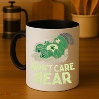 Dont Care Bear Smoking Weed Cannabis Marijuana 4 20 Stoner Gift 2 Coffee Mug thumb 4