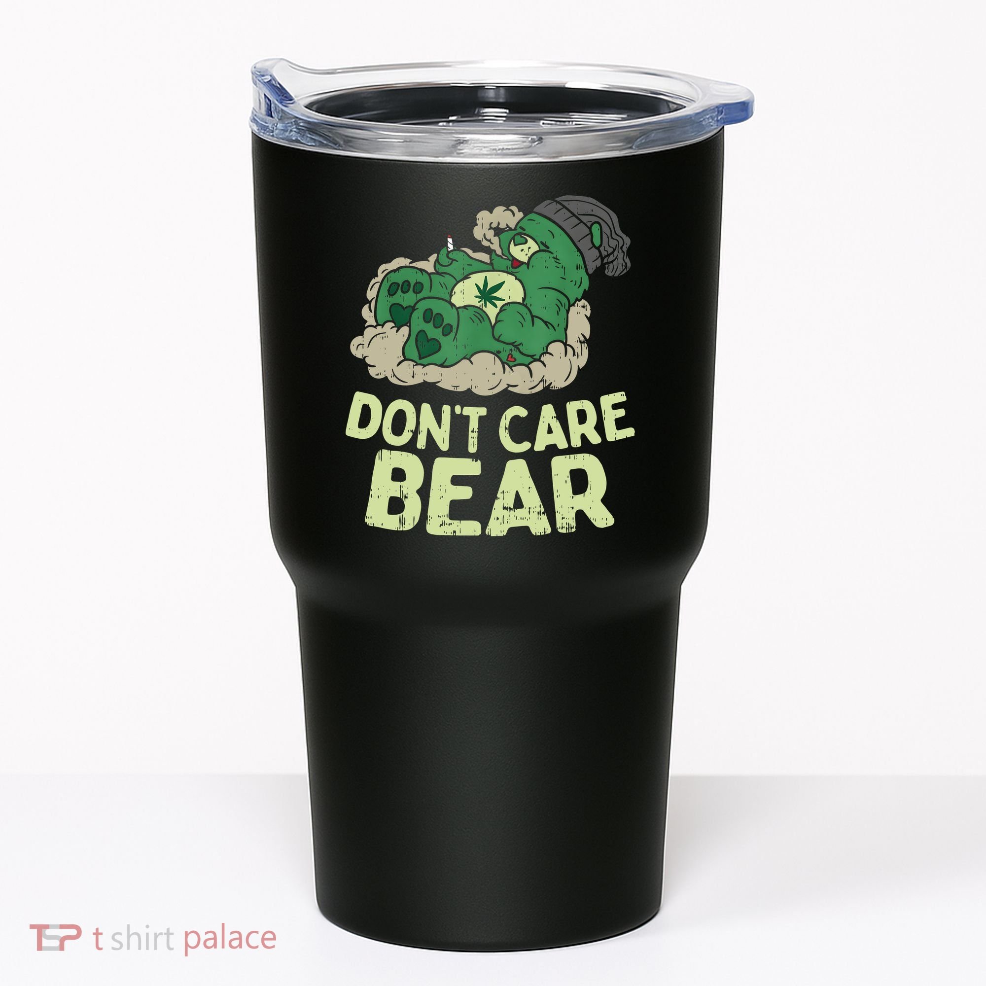 Dont Care Bear Smoking Weed Cannabis Marijuana 4 20 Stoner Gift 2 Tumbler