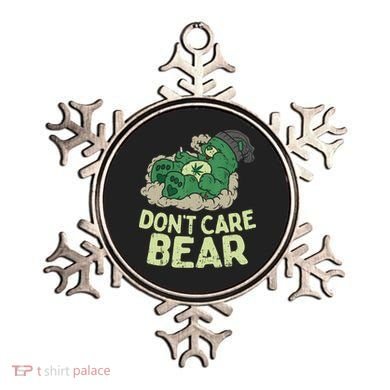 Dont Care Bear Smoking Weed Cannabis Marijuana 4 20 Stoner Gift 2 Ornament
