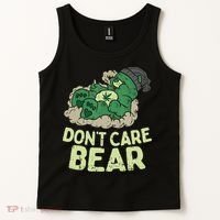 Dont Care Bear Smoking Weed Cannabis Marijuana 4 20 Stoner Gift 2 Tank Top thumb 2