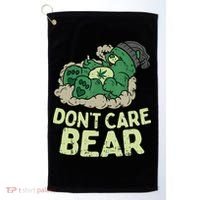 Dont Care Bear Smoking Weed Cannabis Marijuana 4 20 Stoner Gift 2 Golf Towel thumb 0