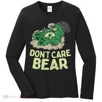 Dont Care Bear Smoking Weed Cannabis Marijuana 4 20 Stoner Gift 2 Women's Long Sleeve Shirt thumb 0