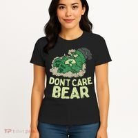 Dont Care Bear Smoking Weed Cannabis Marijuana 4 20 Stoner Gift 2 Women's T-Shirt thumb 4