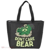 Dont Care Bear Smoking Weed Cannabis Marijuana 4 20 Stoner Gift 2 Tote Bag thumb 0