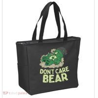 Dont Care Bear Smoking Weed Cannabis Marijuana 4 20 Stoner Gift 2 Tote Bag thumb 2