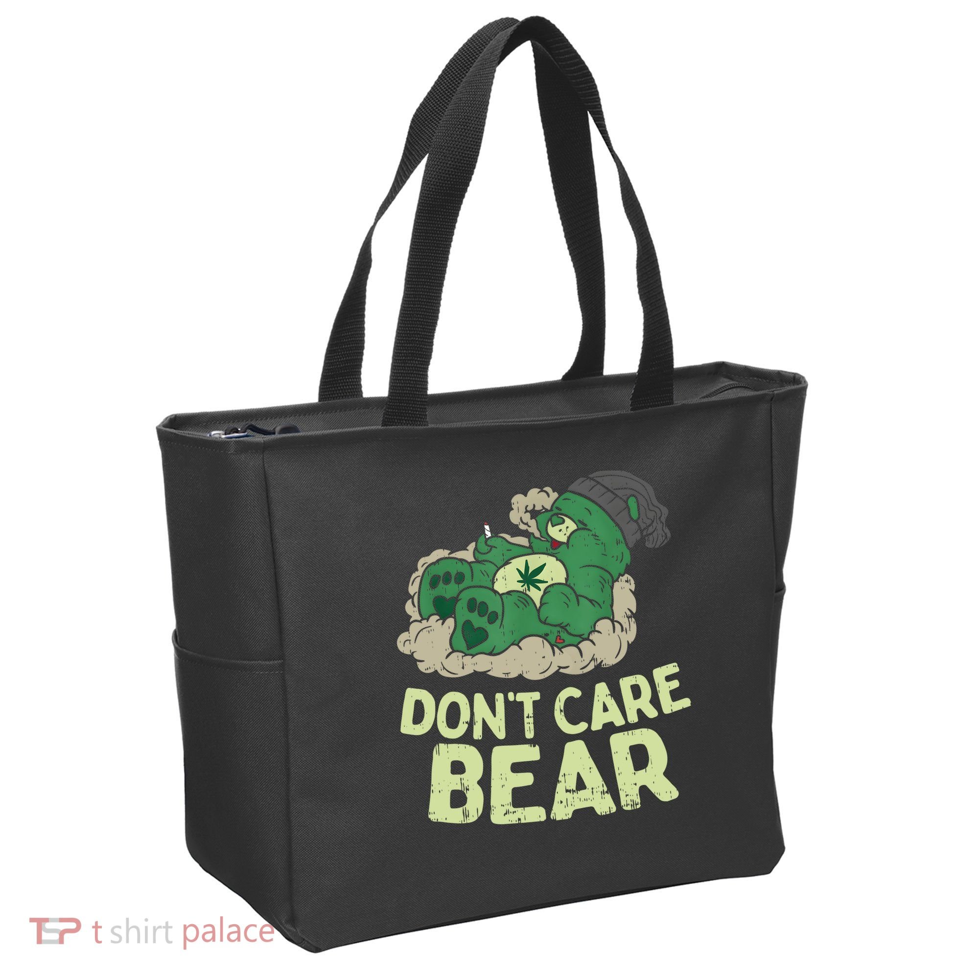 Dont Care Bear Smoking Weed Cannabis Marijuana 4 20 Stoner Gift 2 Tote Bag