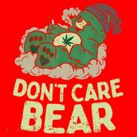 Dont Care Bear Smoking Weed Cannabis Marijuana 4 20 Stoner Gift 2 Santa Hat thumb 1