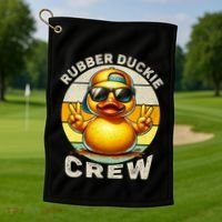 Duck Cruise Boagift Funny Rubber Duck Hunting Squad Great Gift Golf Towel thumb 1