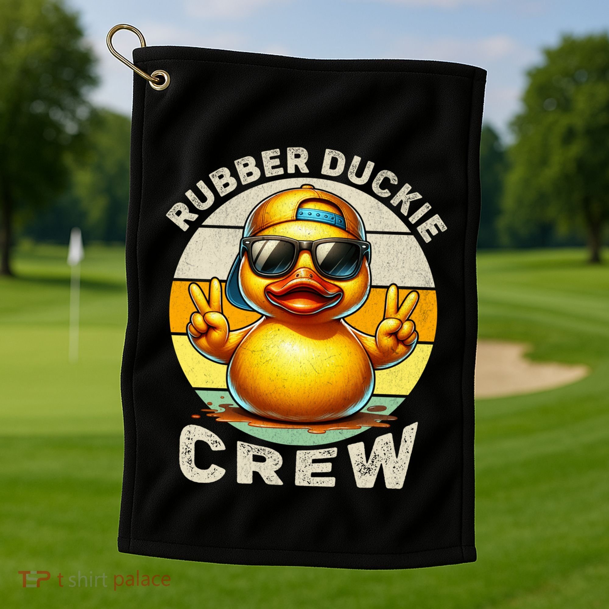 Duck Cruise Boagift Funny Rubber Duck Hunting Squad Great Gift Golf Towel