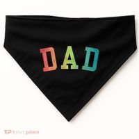 Dad Classic Bold Font FatherS Day New Dad Birthday USA-Made Doggie Bandana thumb 0