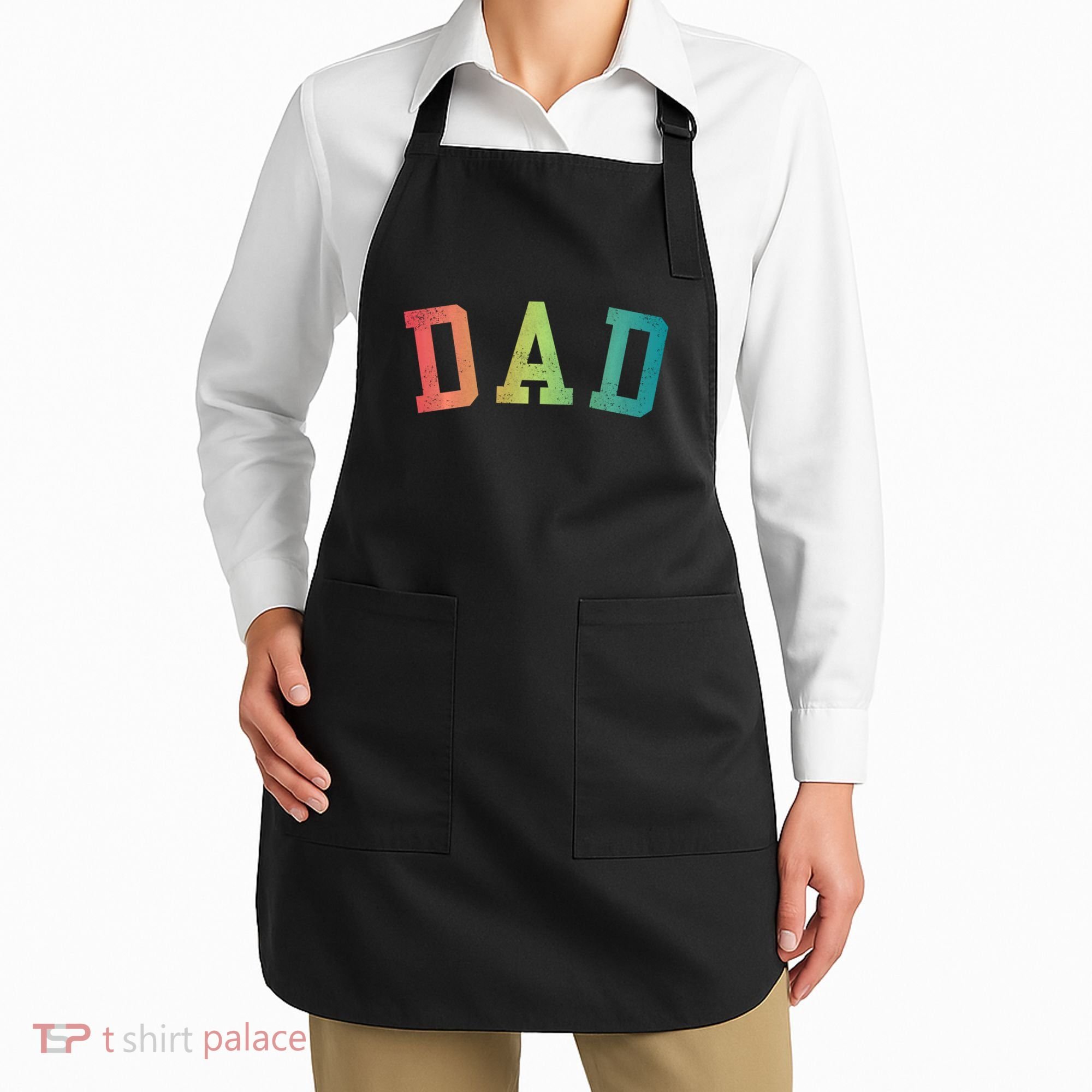 Dad Classic Bold Font FatherS Day New Dad Birthday Apron