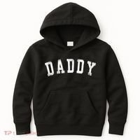 Daddy Classic Bold Font Birthday Daddy Kids Hoodie thumb 0