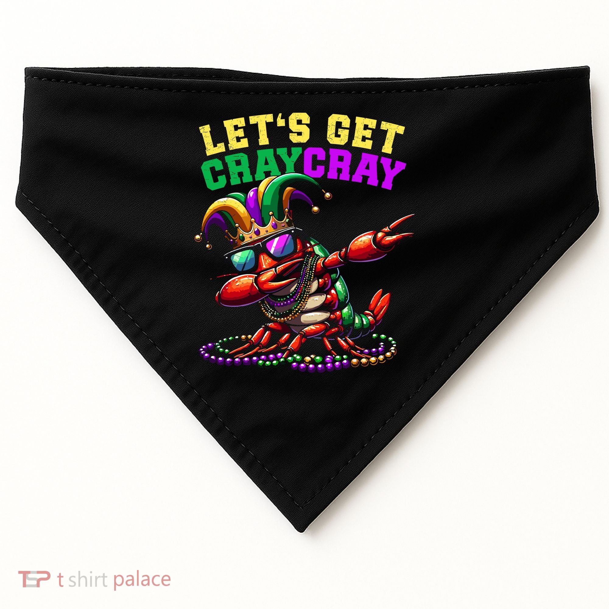 Dabbing Crawfish Costume Mardi Gras USA-Made Doggie Bandana