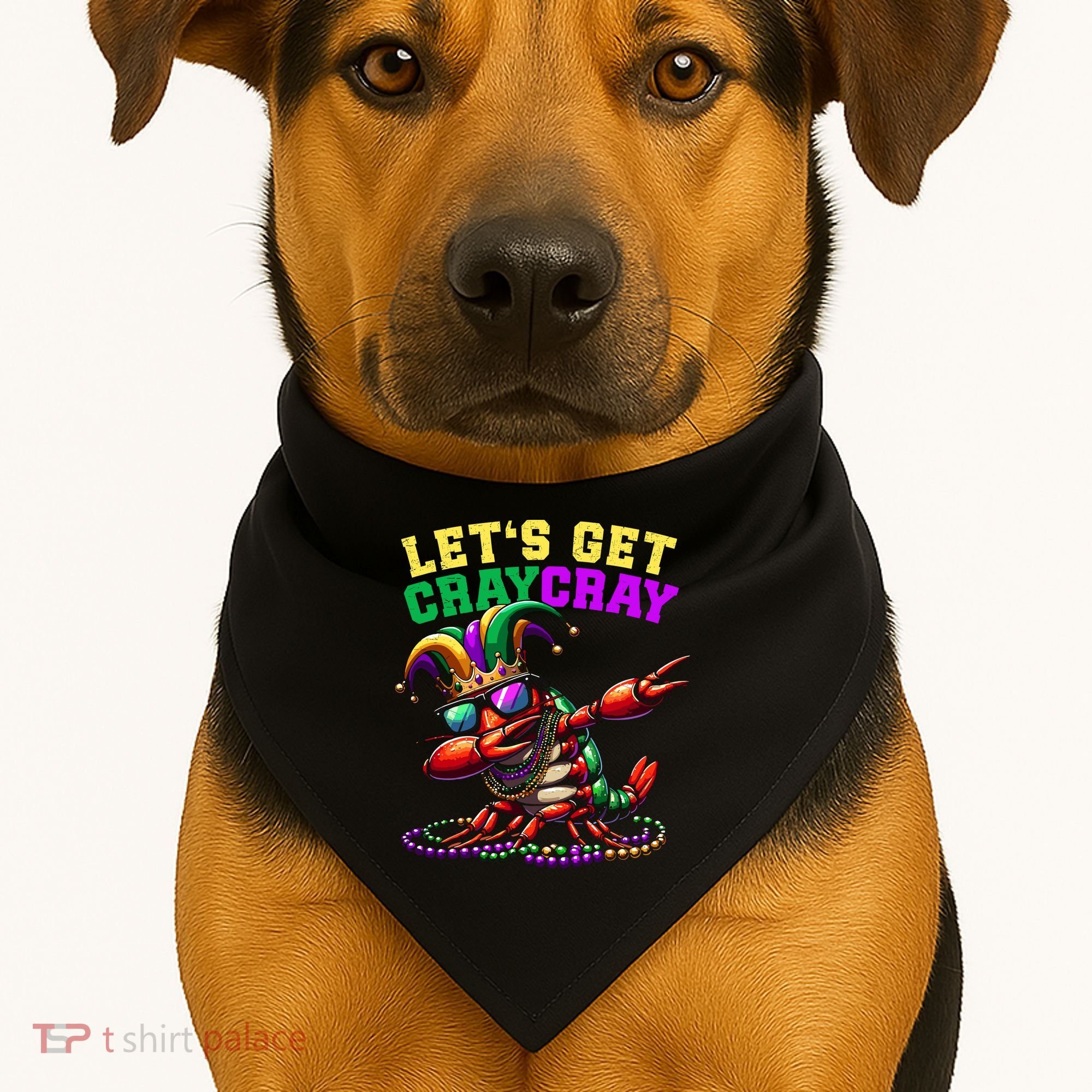 Dabbing Crawfish Costume Mardi Gras USA-Made Doggie Bandana