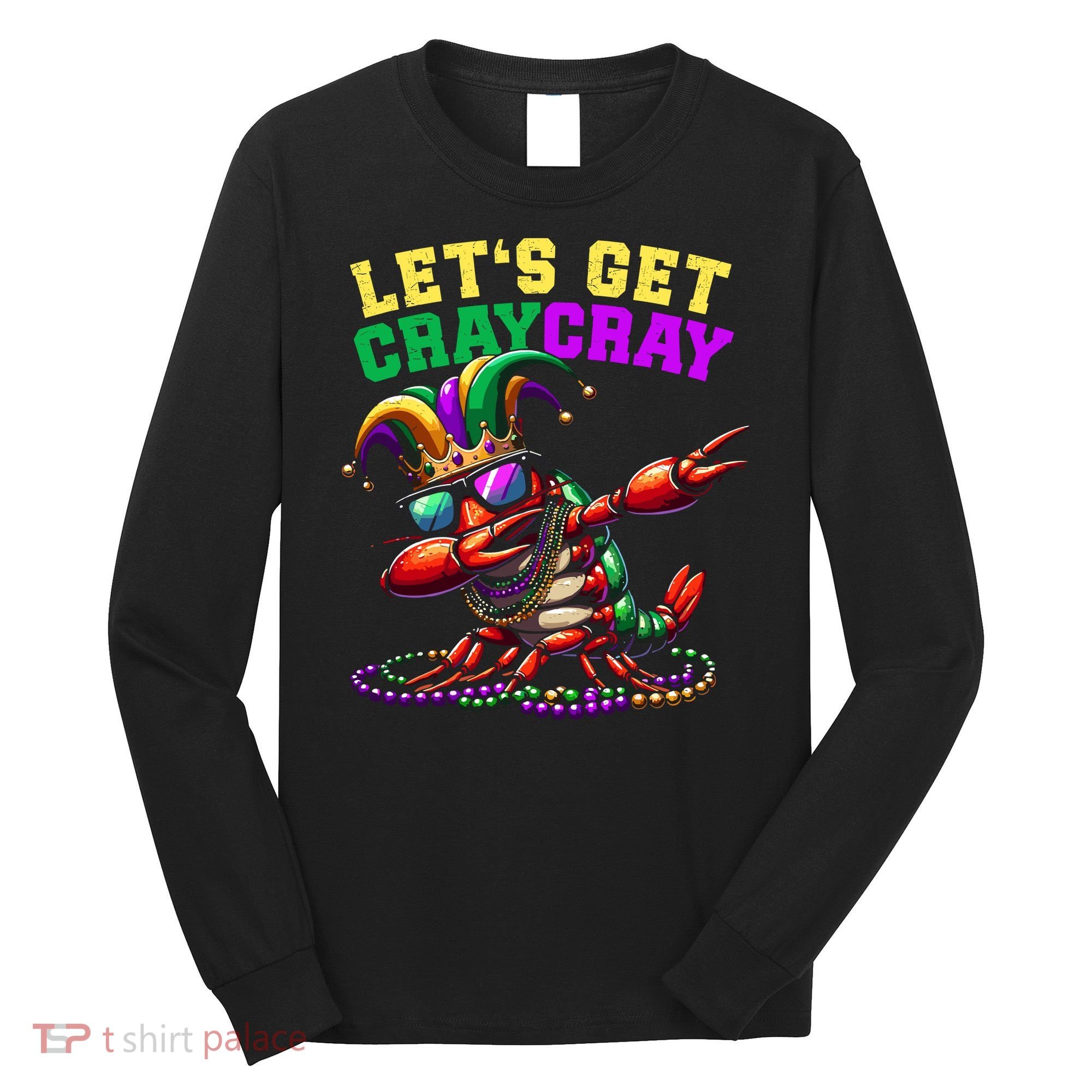 Dabbing Crawfish Costume Mardi Gras Long Sleeve Shirt