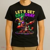 Dabbing Crawfish Costume Mardi Gras T-Shirt thumb 3
