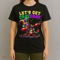 Dabbing Crawfish Costume Mardi Gras T-Shirt thumb 4