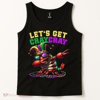 Dabbing Crawfish Costume Mardi Gras Tank Top thumb 2
