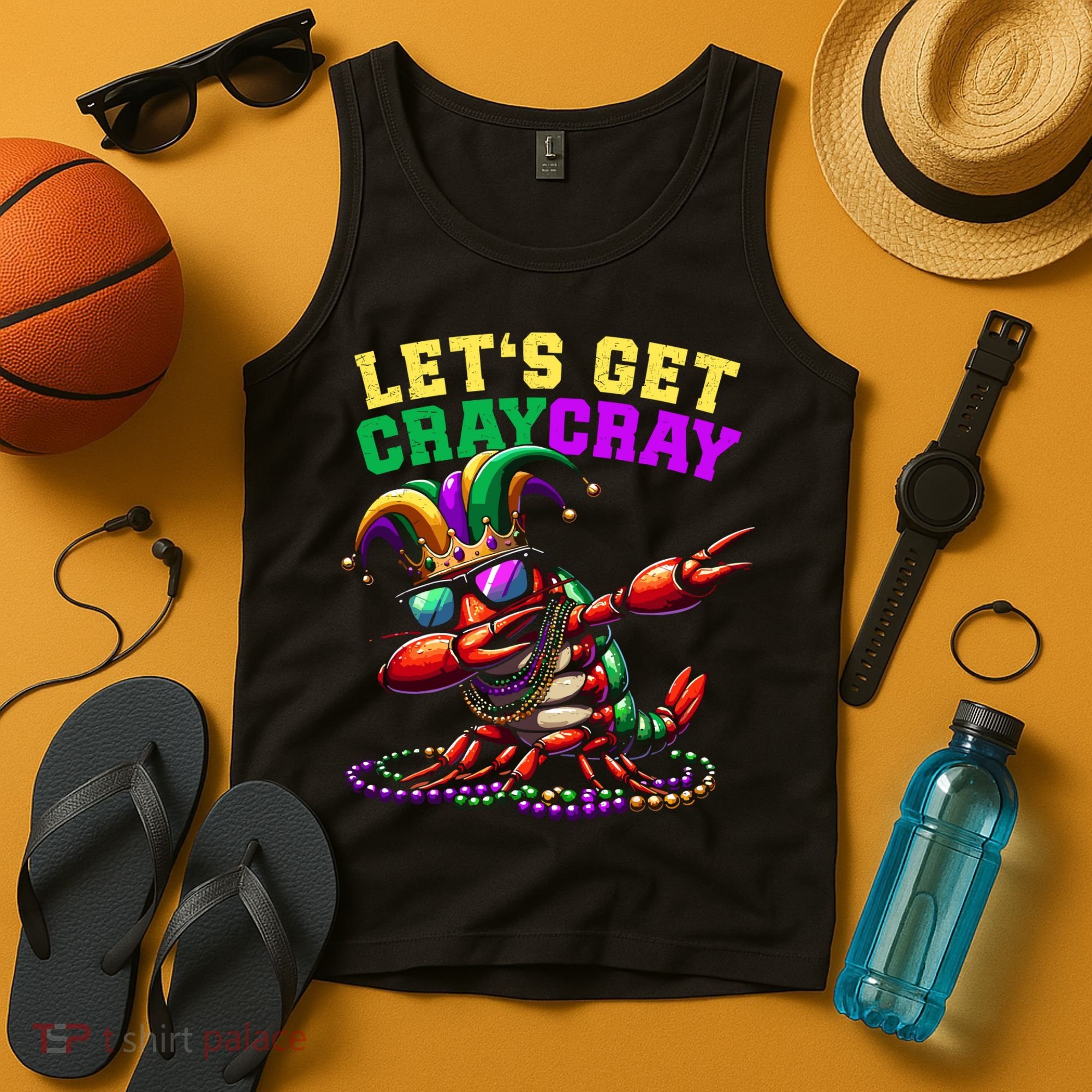 Dabbing Crawfish Costume Mardi Gras Tank Top